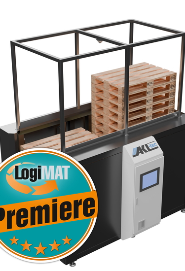 Système de contrôle des palettes avec le logo de LogiMAT
