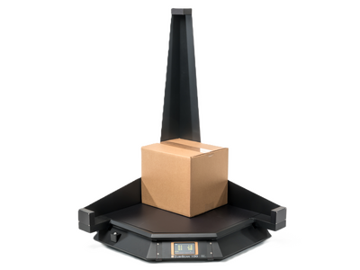 The CubiScan 100 measures a package