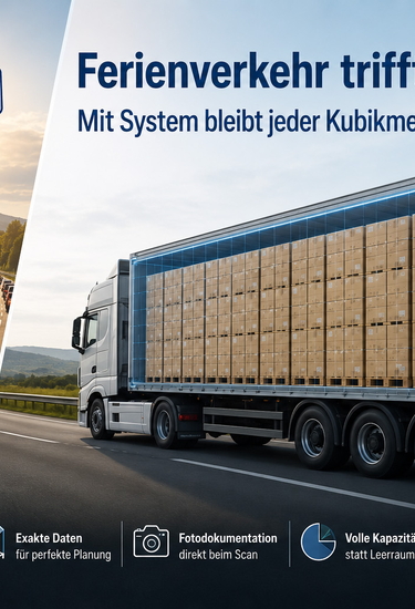 LKW mit offener Plane und perfekter Beladung